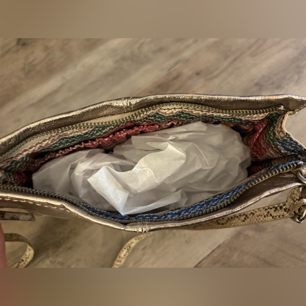 The Sak Metallic Crossbody with Snake-Print Trim - Picture 12 of 14